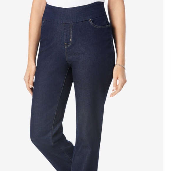 Woman Within Flex Classic Fit Jeans size 14W Petite - Picture 14 of 16